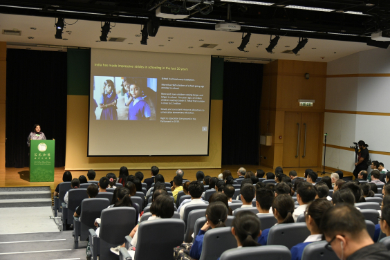 Audience enjoying the enthusiastic sharing by Dr. Banerji at her talk.